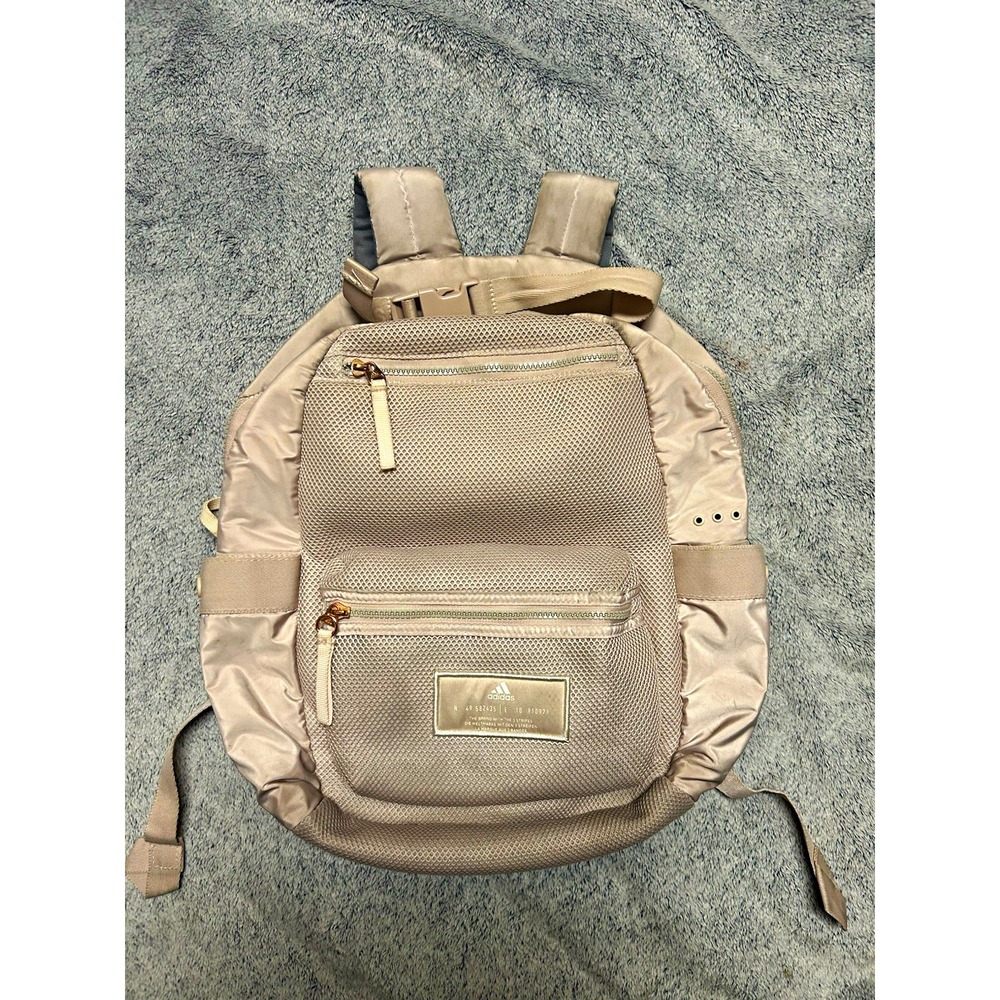 Adidas Beige Mesh Utility Backpack